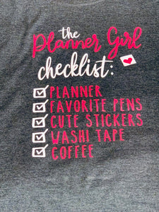 Planner checklist tee